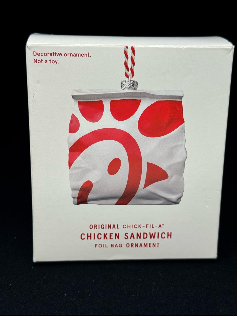 Chick-fil-A Original Chicken Sandwich Bag Holiday Ornament 2024 LIMITED EDITION